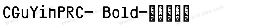 CGuYinPRC- Bold字体转换
